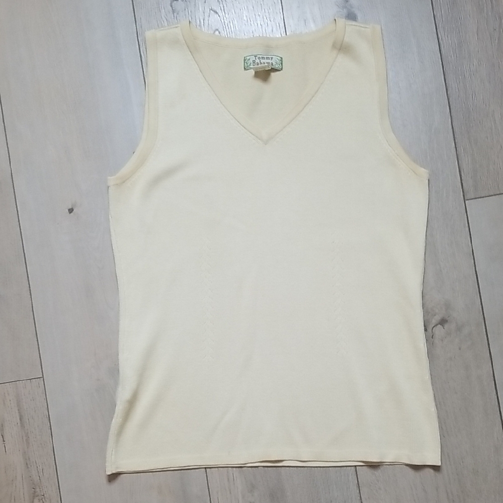 Womens Tommy Bahama Sweater V Neck Sleeveless Sz Small
